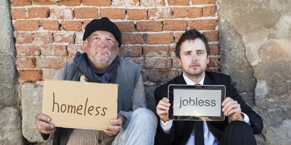 Relative Poverty, in a staged  stock photo via huffpo
